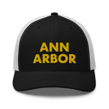 'Ann Arbor' Trucker Hat | Gold Embroidery