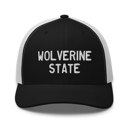 Michigan 'Wolverine State' Trucker Hat (Licence Plate Font)