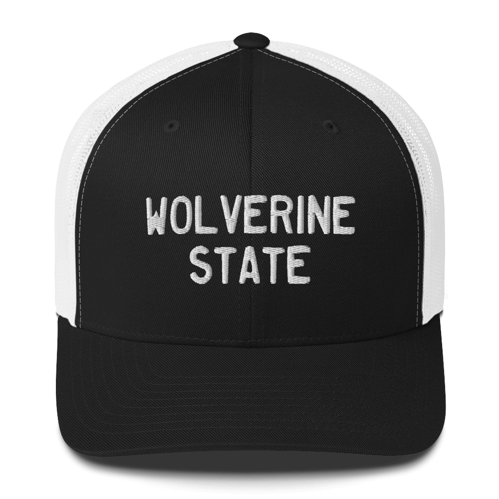 Michigan 'Wolverine State' Trucker Hat (Licence Plate Font)