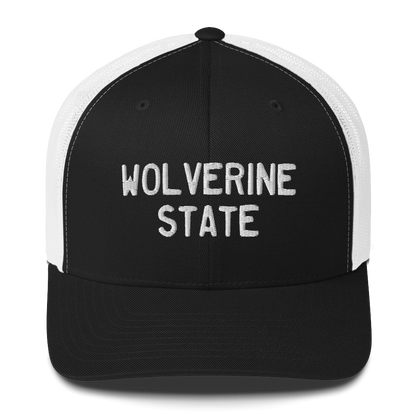 Michigan 'Wolverine State' Trucker Hat (Licence Plate Font)