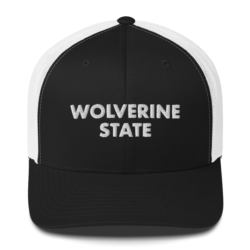 Michigan 'Wolverine State' Trucker Hat (Geometric Sans Font)