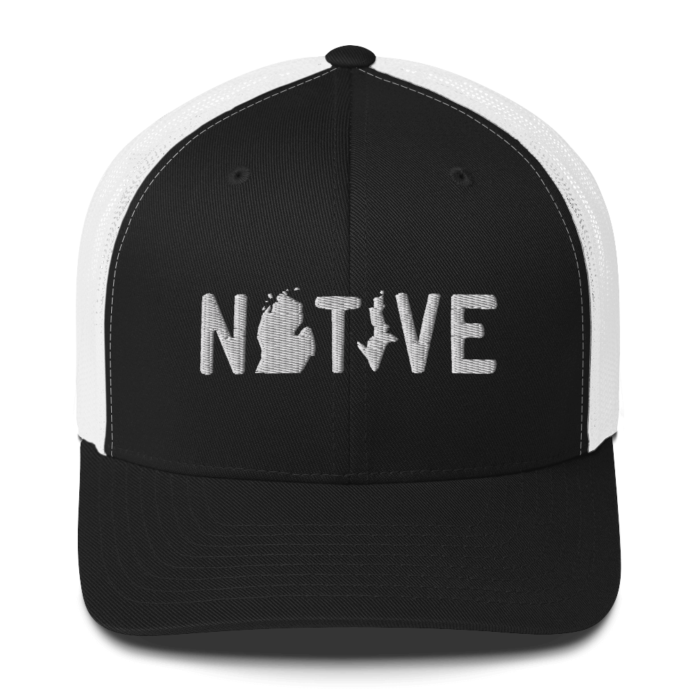 Michigan 'Native' Trucker Hat (Licence Plate Font)