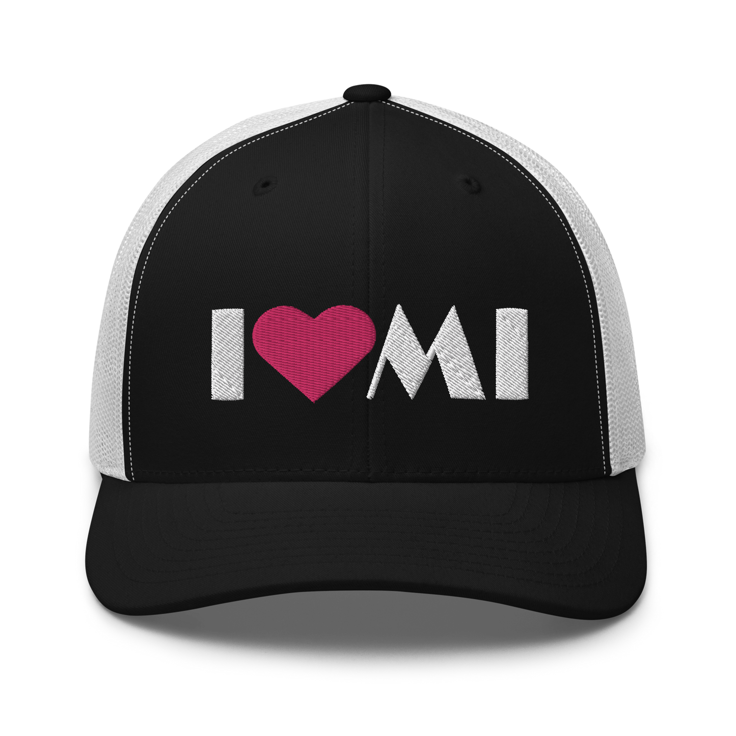 Michigan 'I ❤️ MI' Trucker Hat (Art Deco Font)