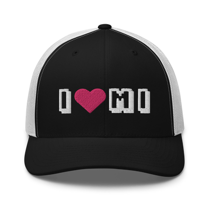 Michigan 'I ❤️ MI' Trucker Hat (Arcade Font)