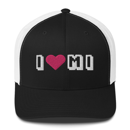 Michigan 'I ❤️ MI' Trucker Hat (Arcade Font)