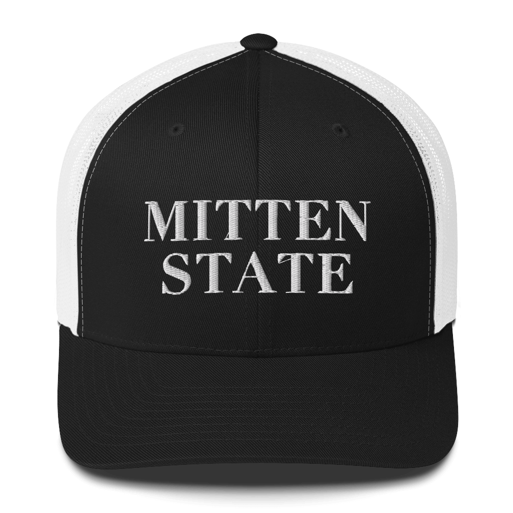 Michigan 'Mitten State' Trucker Hat (Didone Font)