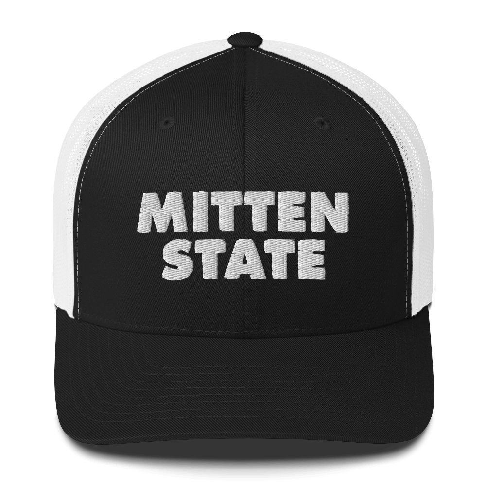 Michigan 'Mitten State' Trucker Hat (Geometric Sans Font)