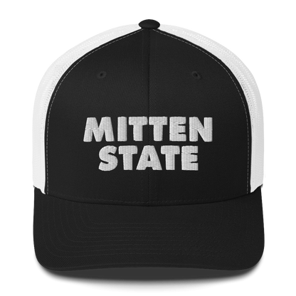 Michigan 'Mitten State' Trucker Hat (Geometric Sans Font)