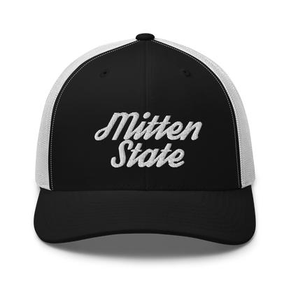 Michigan 'Mitten State' Trucker Hat (Script Font)