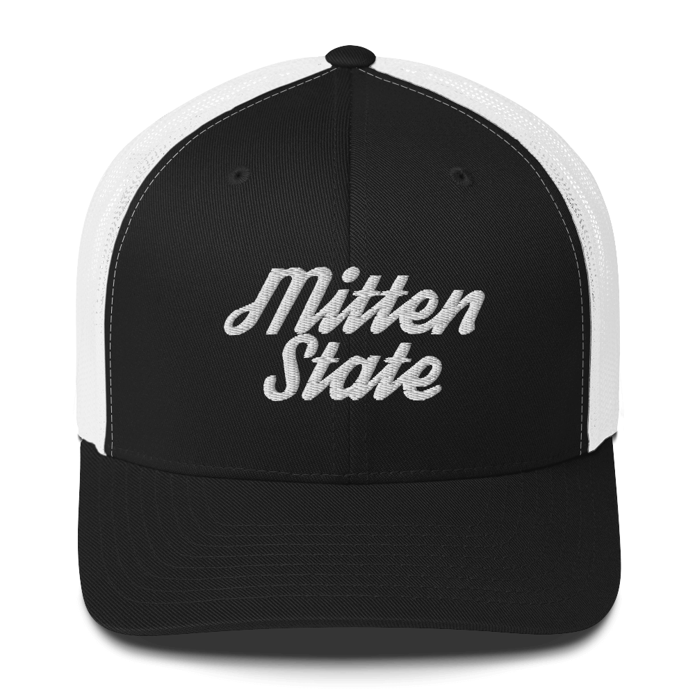 Michigan 'Mitten State' Trucker Hat (Script Font)