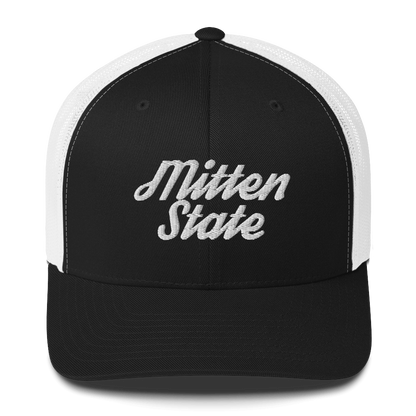 Michigan 'Mitten State' Trucker Hat (Script Font)