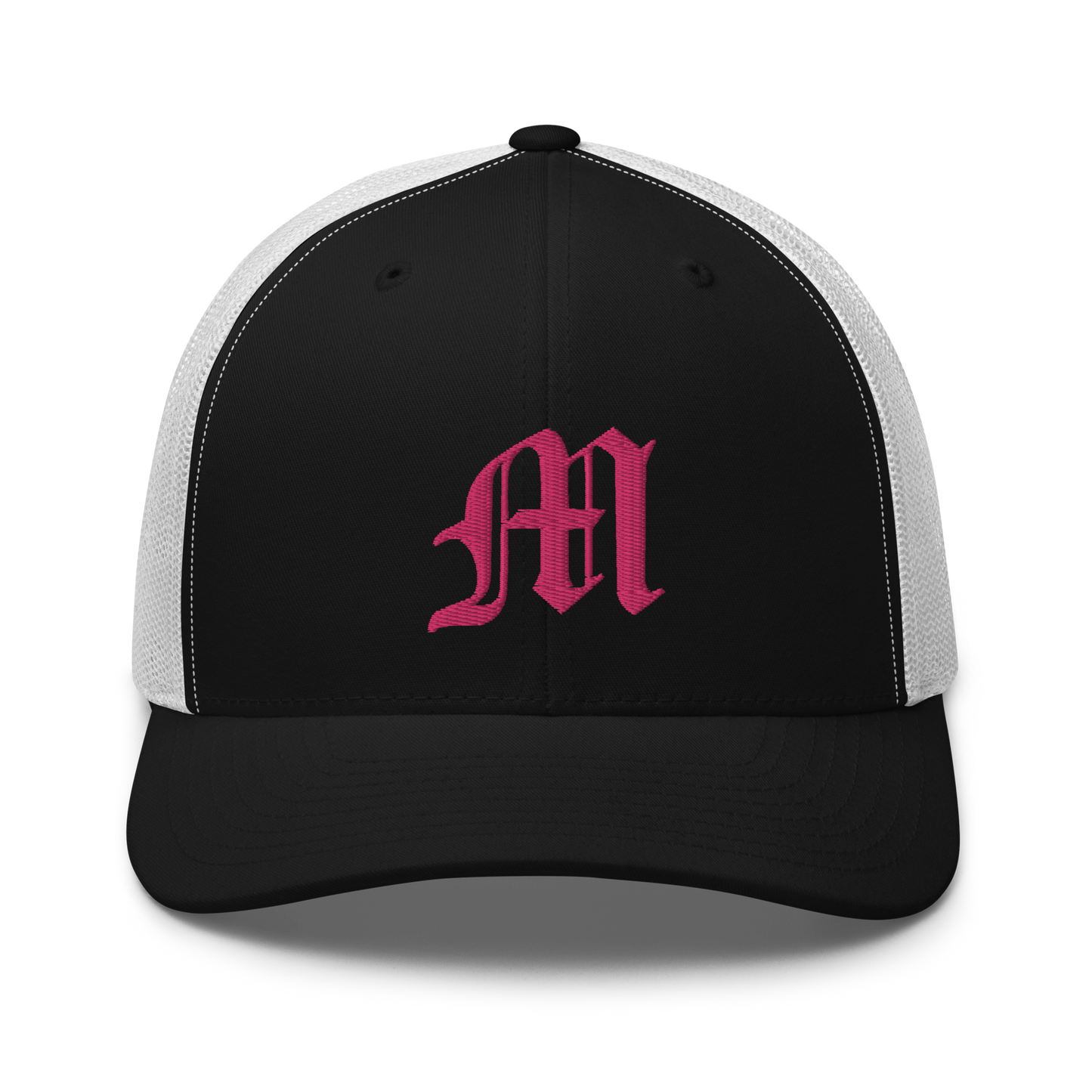 Michigan 'Old English M' Trucker Hat | Pink Embroidery