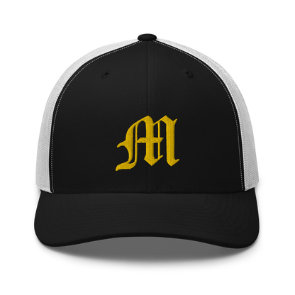 Michigan 'Old English M' Trucker Hat | Gold Embroidery