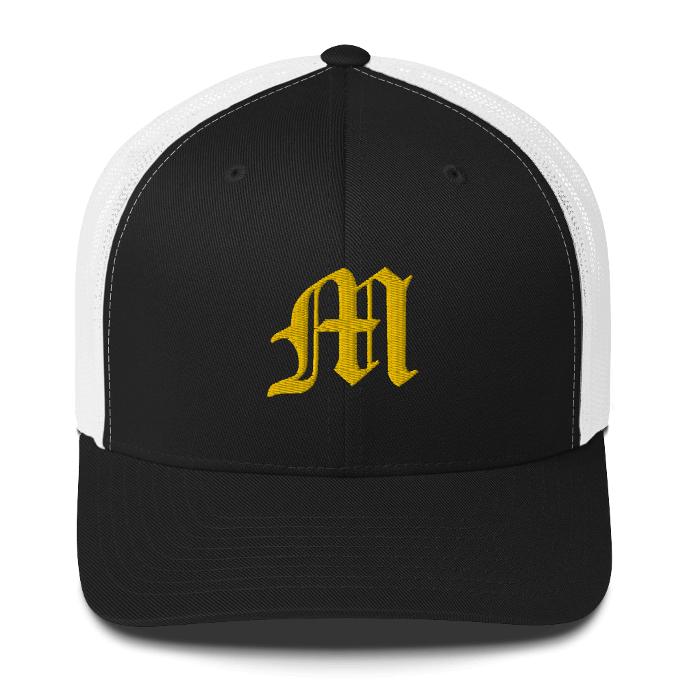 Michigan 'Old English M' Trucker Hat | Gold Embroidery