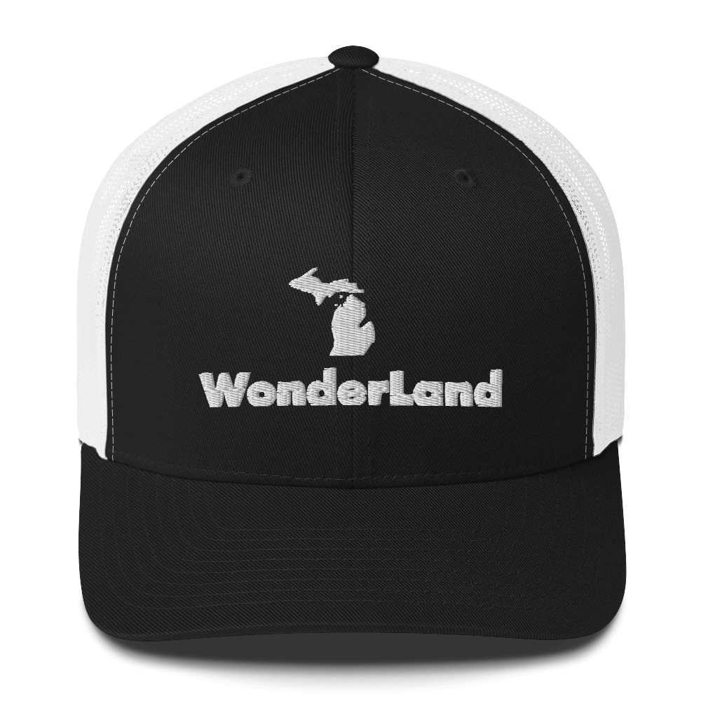 Michigan 'Wonderland' Trucker Hat (Geometric Sans Font)