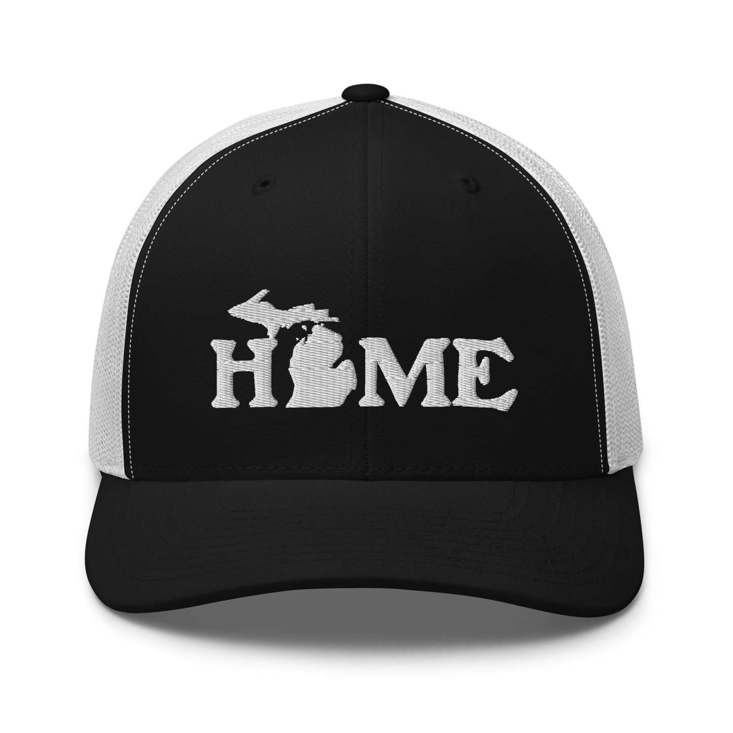 Michigan 'Home' Trucker Hat (Woodcut Font)