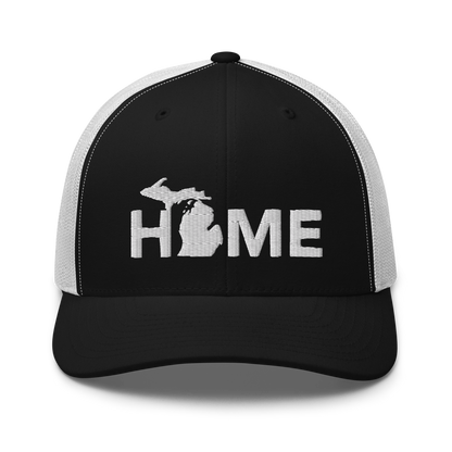 Michigan 'Home' Trucker Hat (Geometric Sans Font)