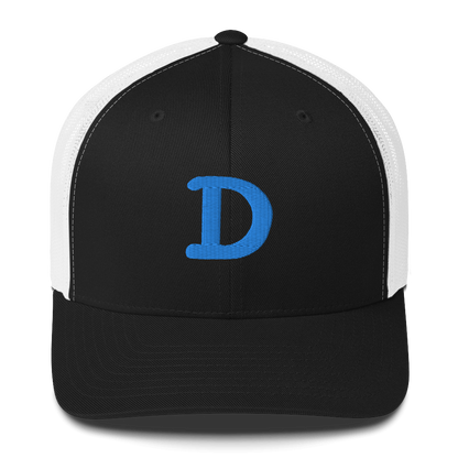 Detroit 'Old French D' Trucker Hat | Azure Embroidery