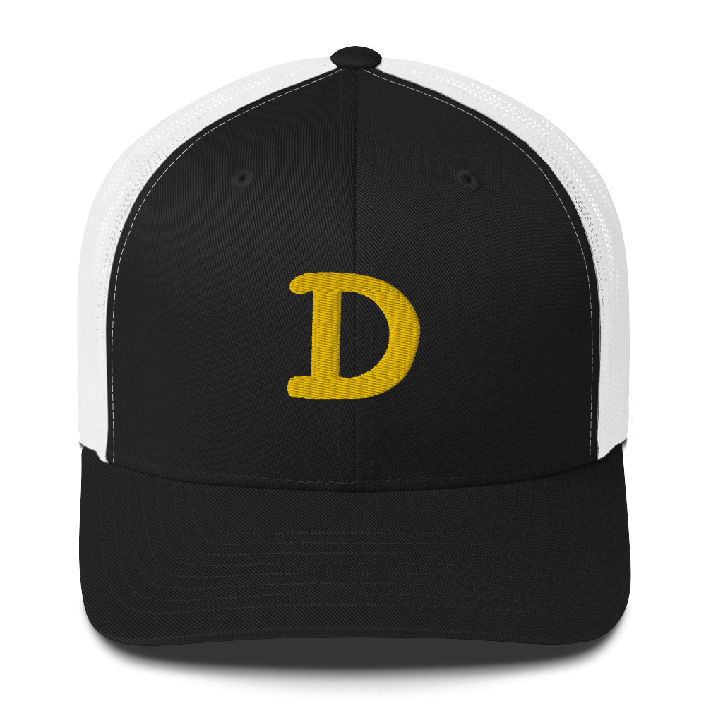 Detroit 'Old French D' Trucker Hat | Gold Embroidery