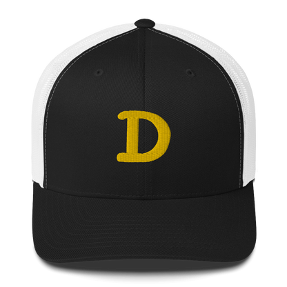 Detroit 'Old French D' Trucker Hat | Gold Embroidery