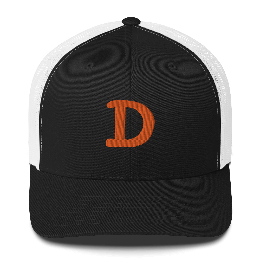 Detroit 'Old French D' Trucker Hat | Orange Embroidery