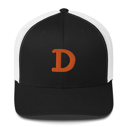 Detroit 'Old French D' Trucker Hat | Orange Embroidery