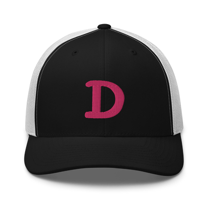 Detroit 'Old French D' Trucker Hat | Pink Embroidery