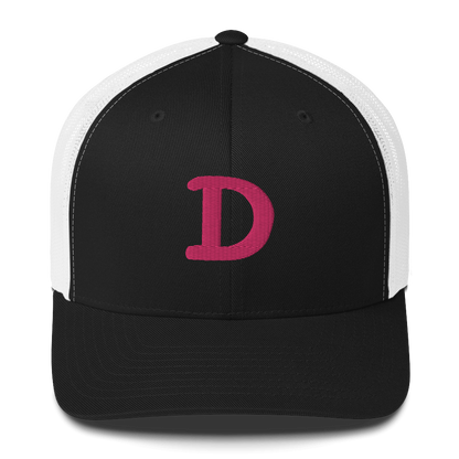 Detroit 'Old French D' Trucker Hat | Pink Embroidery