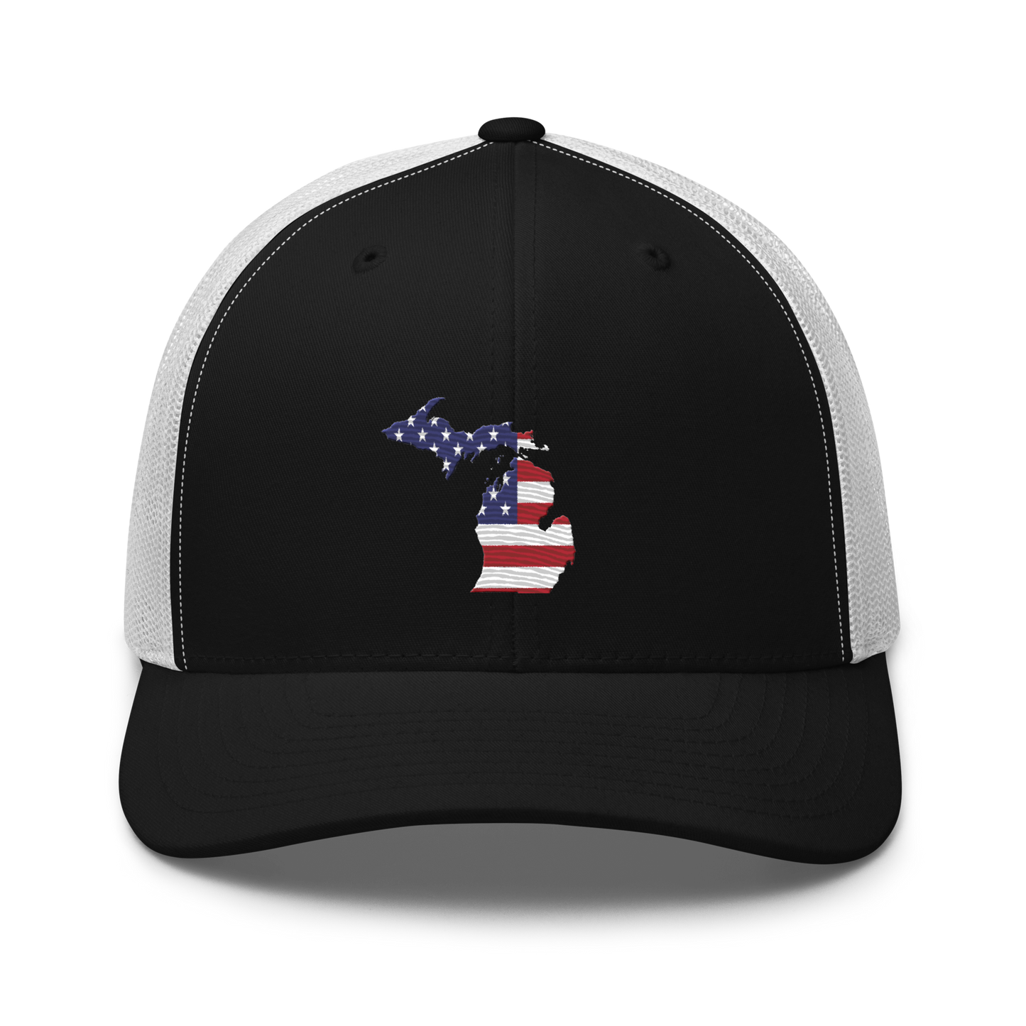 State of Michigan Trucker Hat (w/ USA Flag Outline)