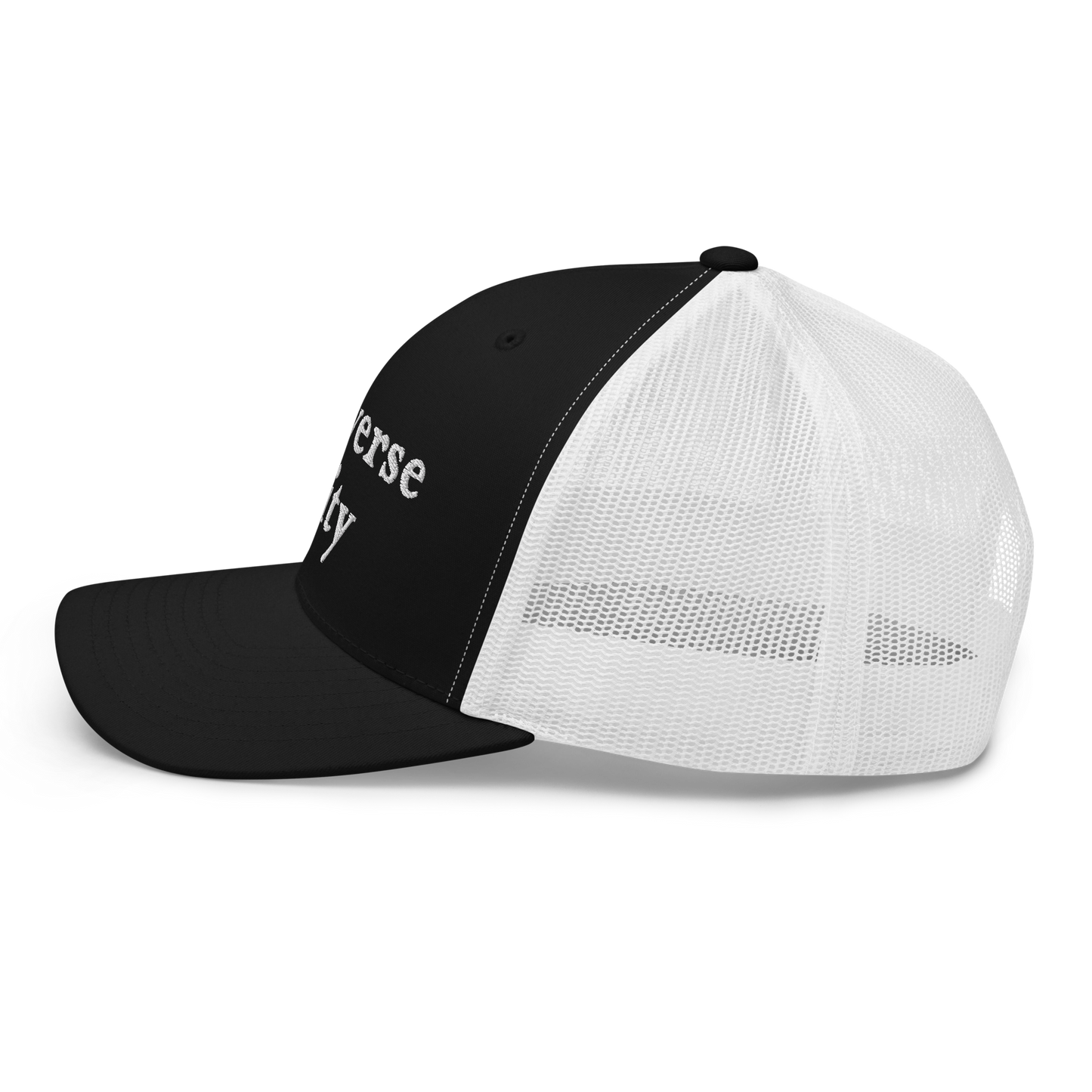 'Traverse City' Trucker Hat | White/Black Embroidery