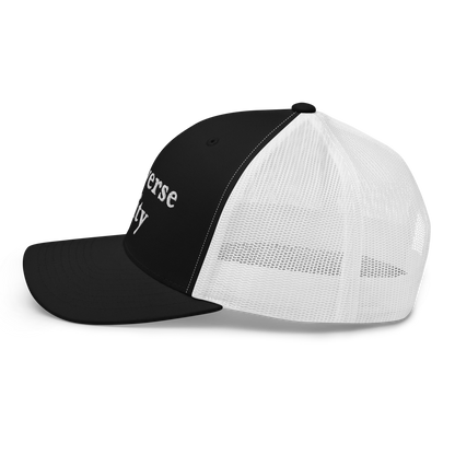 'Traverse City' Trucker Hat | White/Black Embroidery