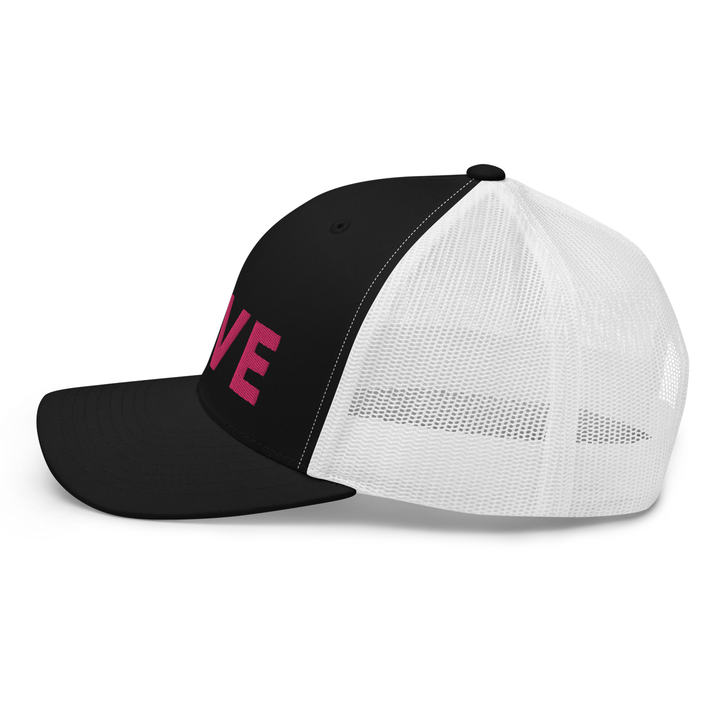 Michigan 'Love' Trucker Hat (Geometric Sans Font) | Pink Embrodiery