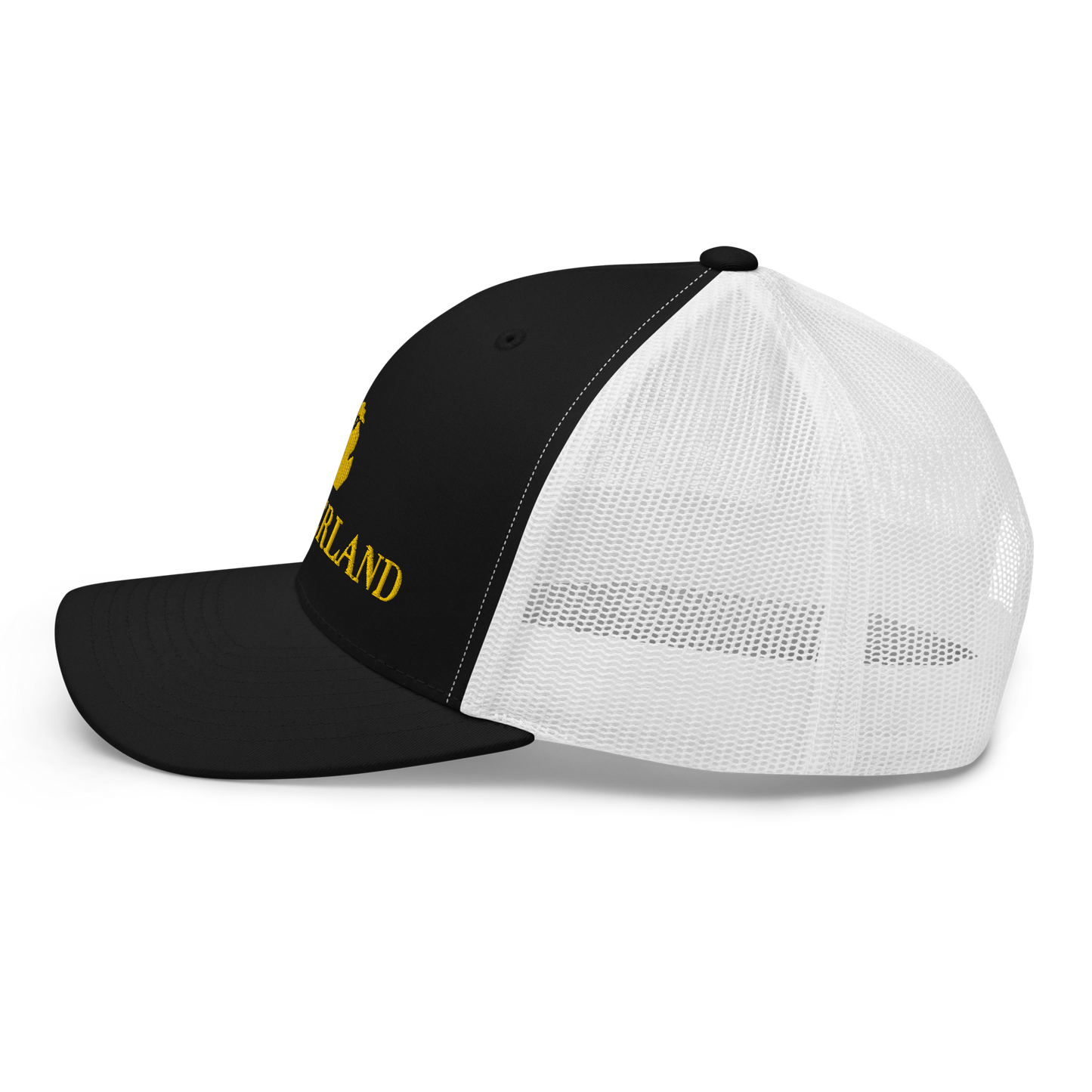 Michigan 'Wonderland' Trucker Hat (Didone Font) | Gold Embroidery