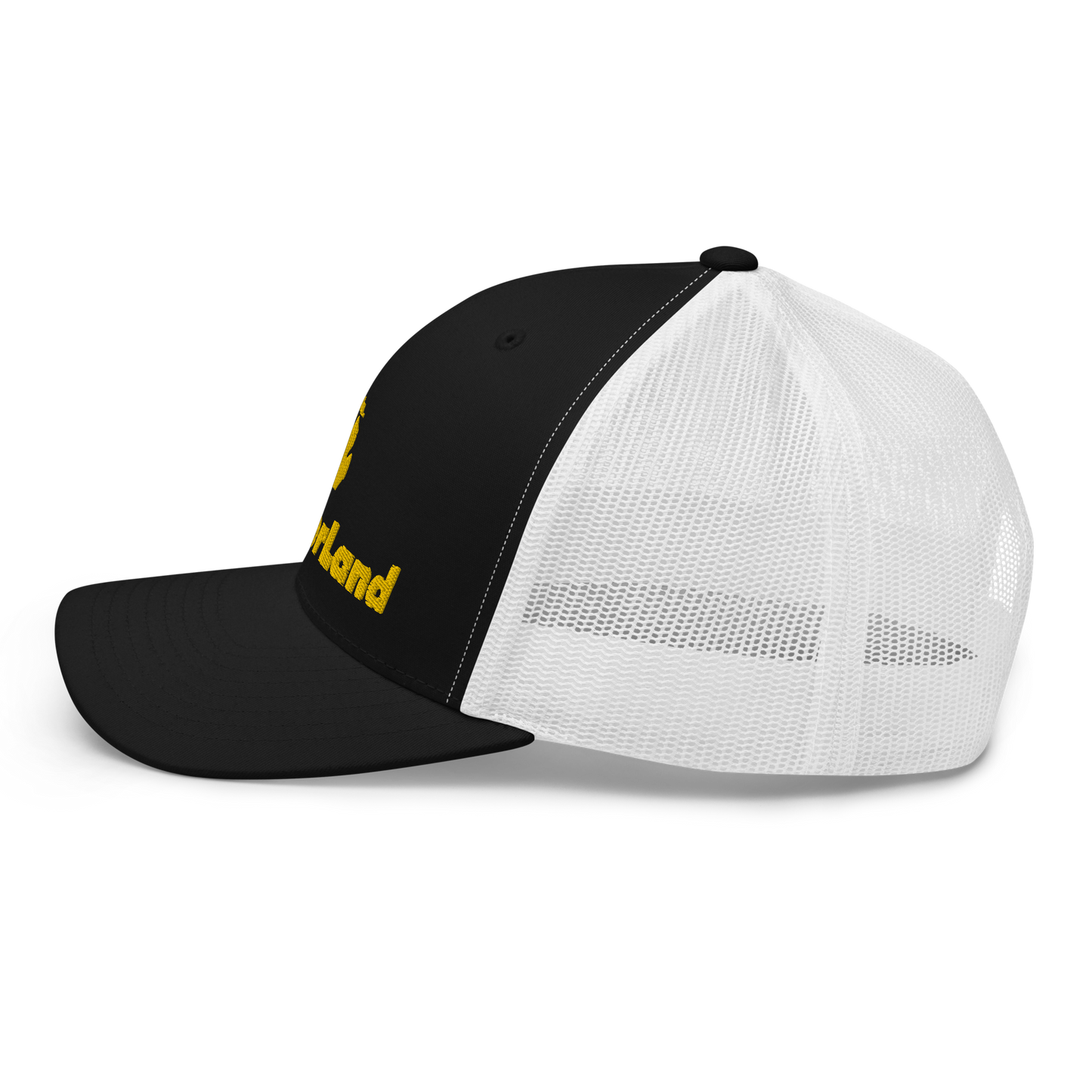 Michigan 'Wonderland' Trucker Hat (Geometric Sans Font) | Gold Embroidery