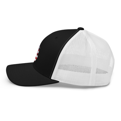 State of Michigan Trucker Hat (w/ USA Flag Outline)