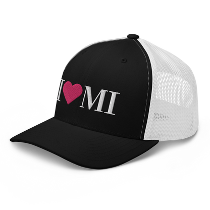 Michigan 'I ❤️ MI' Trucker Hat (Didone Font)