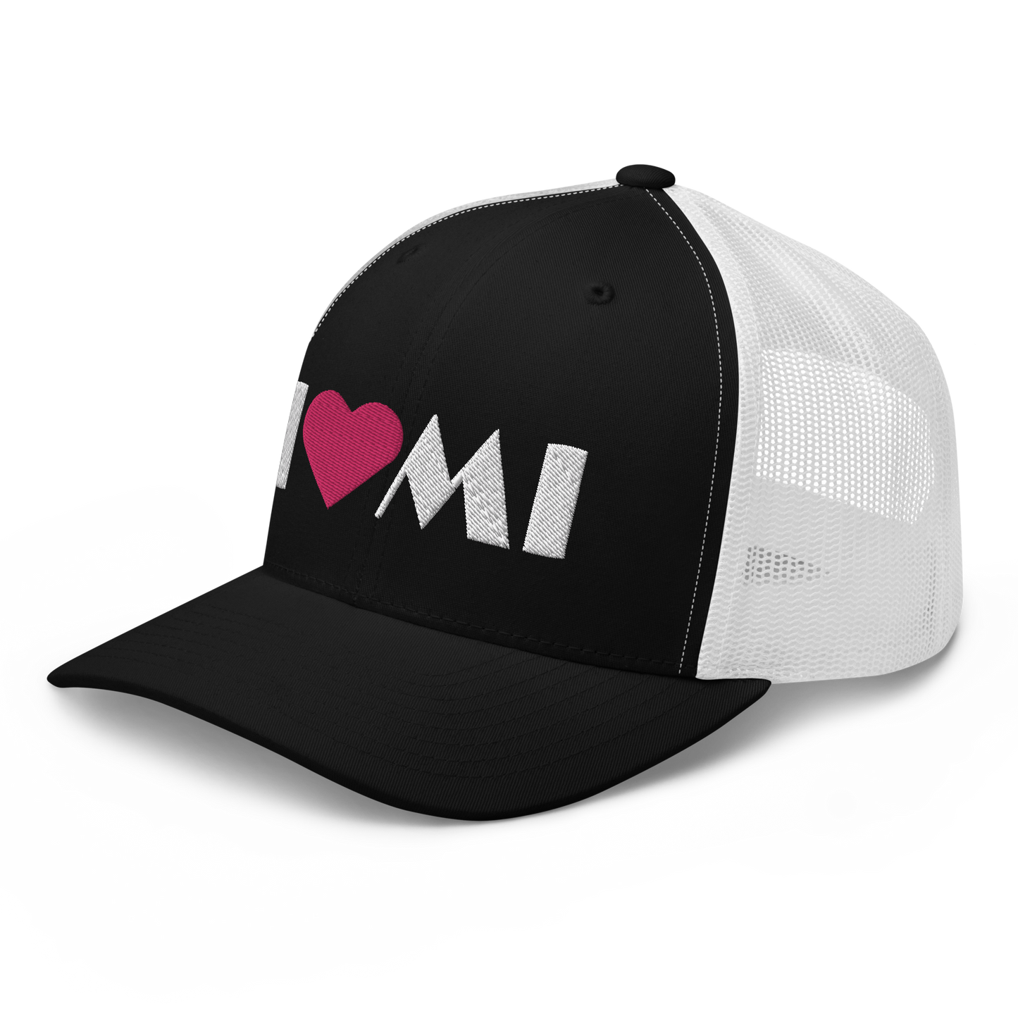 Michigan 'I ❤️ MI' Trucker Hat (Art Deco Font)