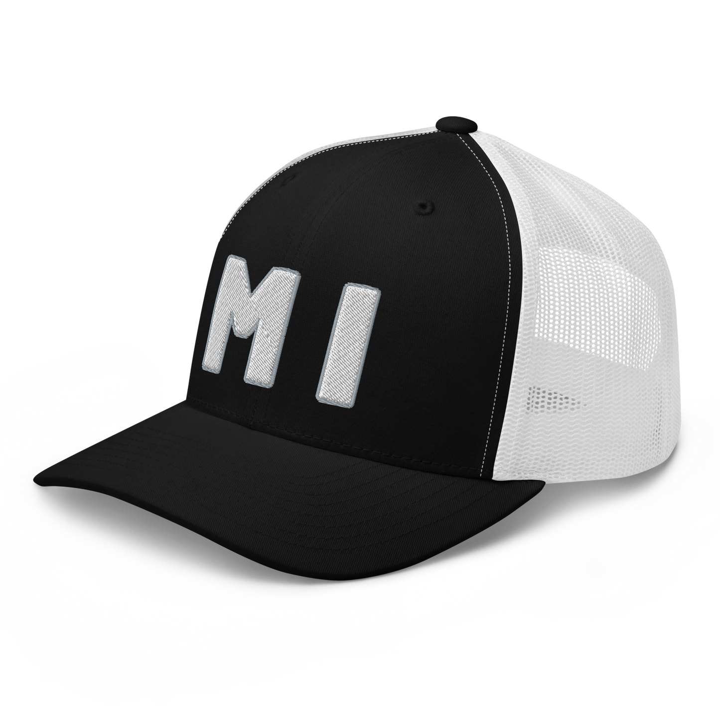 Michigan 'MI' Trucker Hat (1940s Baseball Font)