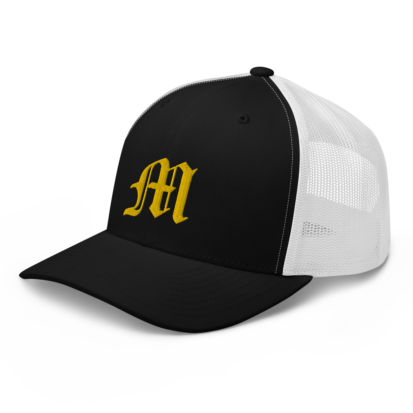 Michigan 'Old English M' Trucker Hat | Gold Embroidery