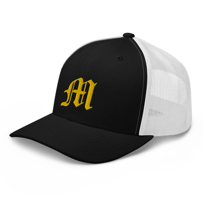 Michigan 'Old English M' Trucker Hat | Gold Embroidery