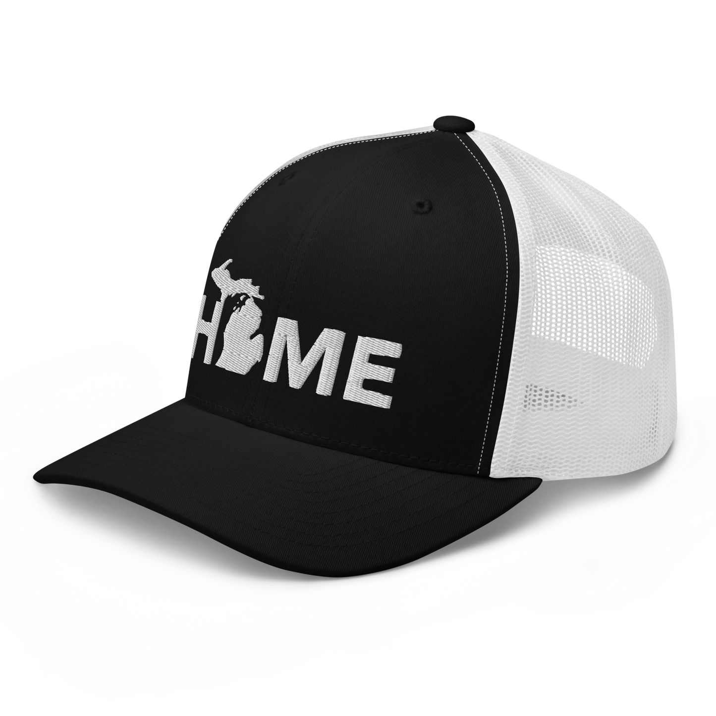 Michigan 'Home' Trucker Hat (Geometric Sans Font)