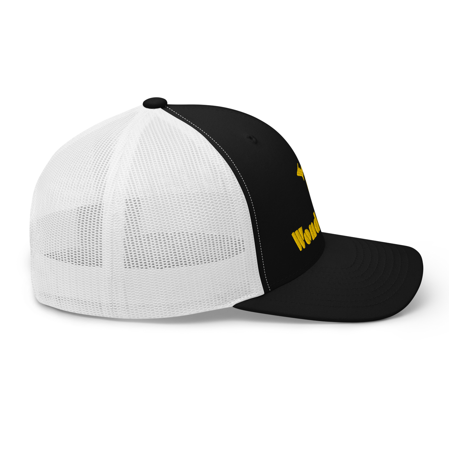 Michigan 'Wonderland' Trucker Hat (Art Deco Font) | Gold Embroidery