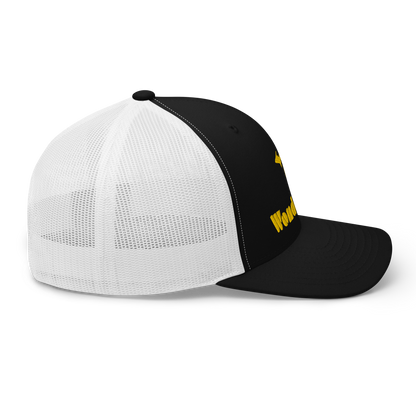 Michigan 'Wonderland' Trucker Hat (Art Deco Font) | Gold Embroidery