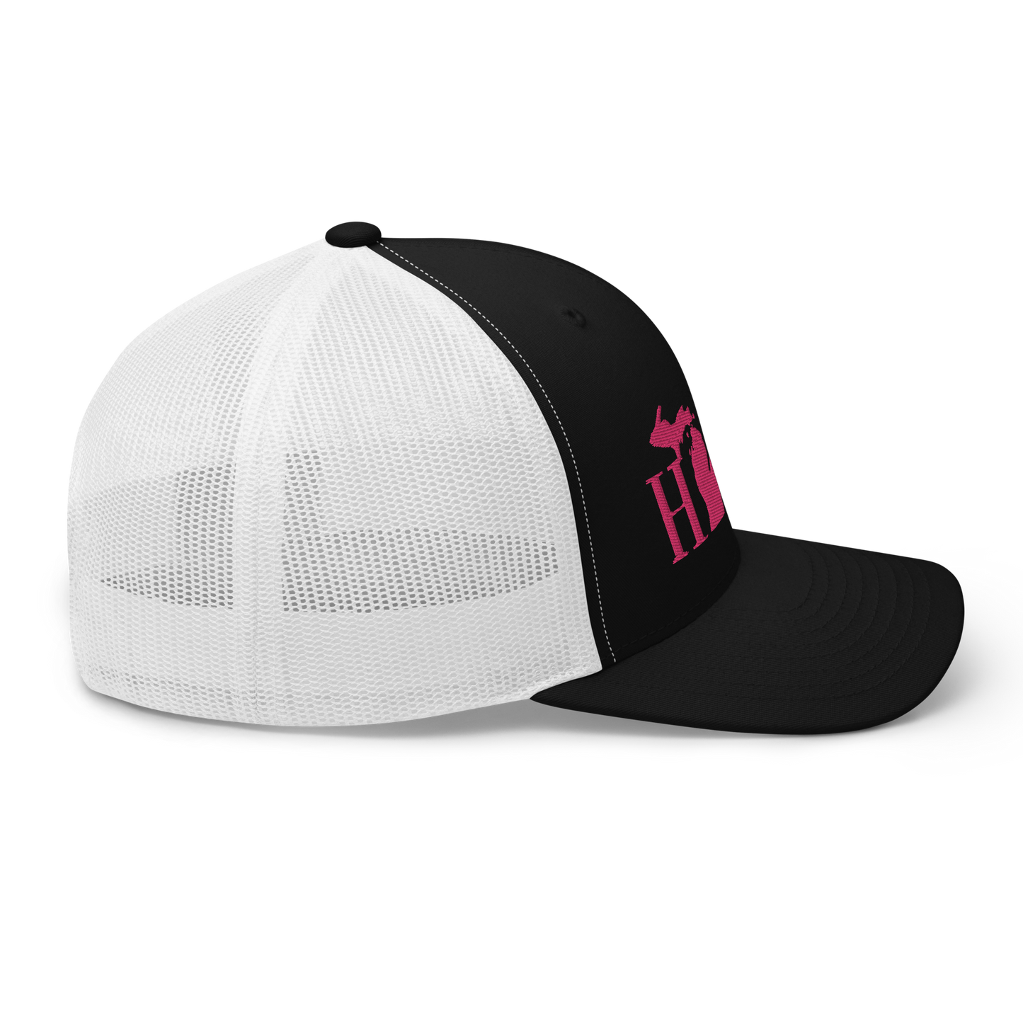 Michigan 'Home' Trucker Hat (Didone Font) | Pink Embroidery