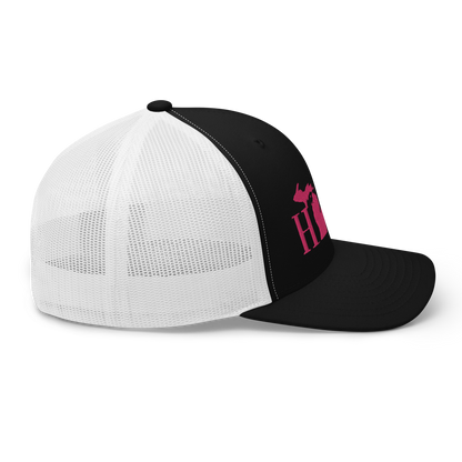 Michigan 'Home' Trucker Hat (Didone Font) | Pink Embroidery