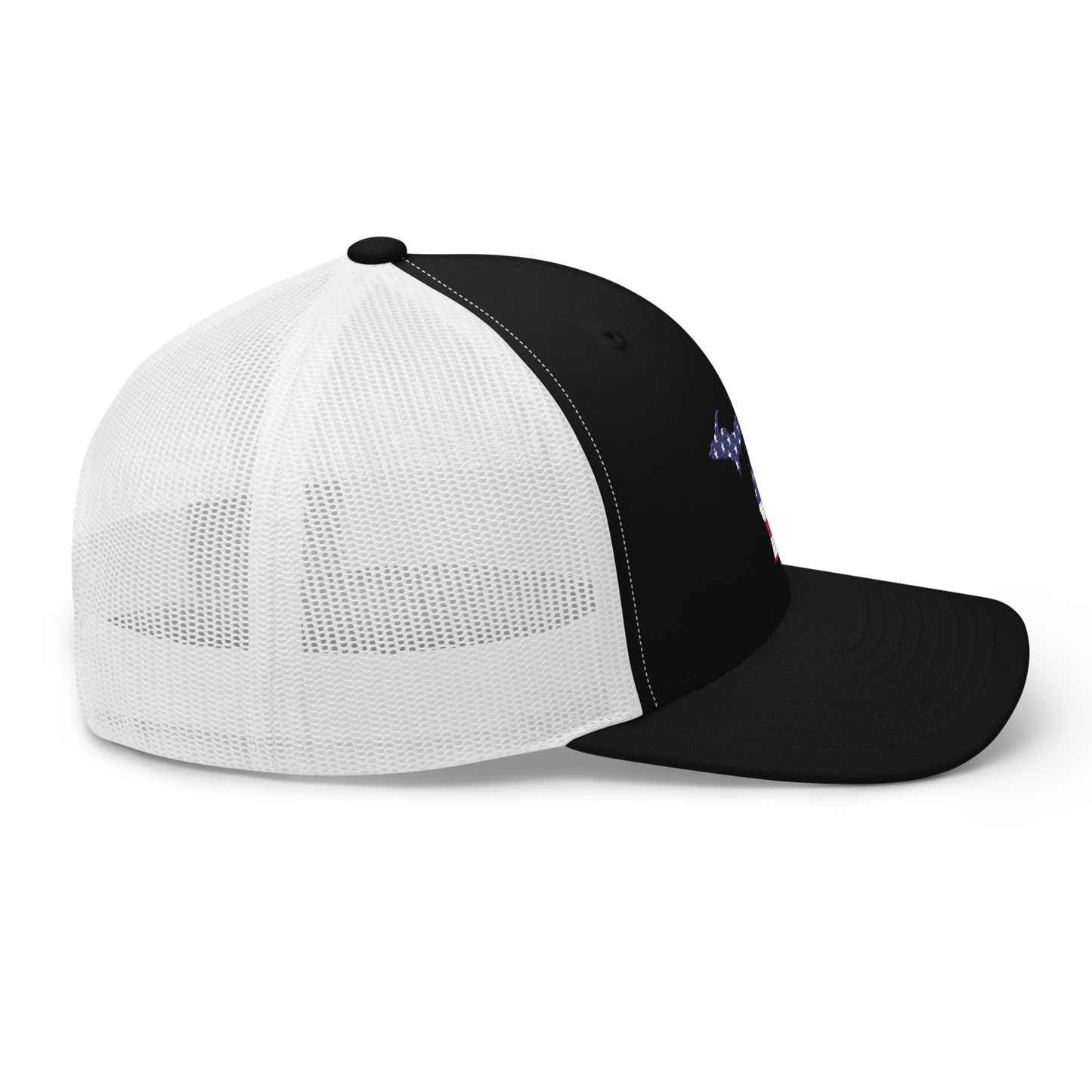 State of Michigan Trucker Hat (w/ USA Flag Outline)