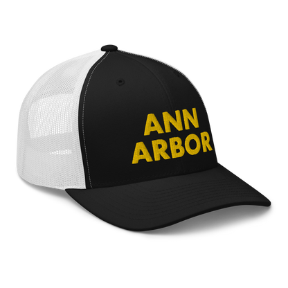 'Ann Arbor' Trucker Hat | Gold Embroidery