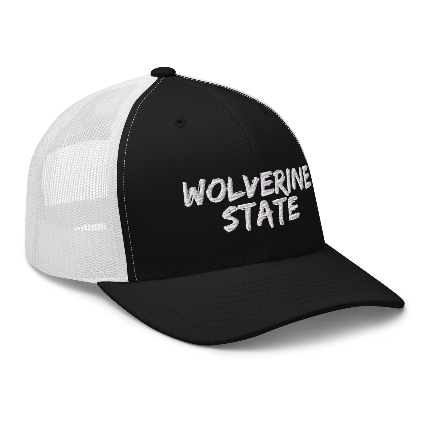 Michigan 'Wolverine State' Trucker Hat (Angry Brush Font)