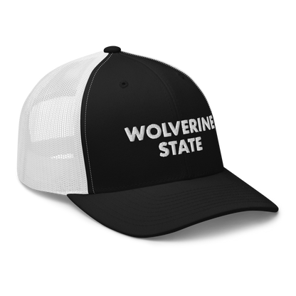 Michigan 'Wolverine State' Trucker Hat (Geometric Sans Font)