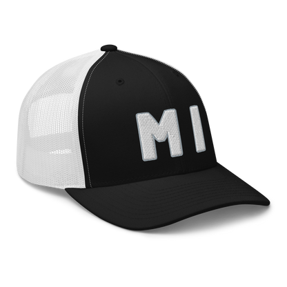 Michigan 'MI' Trucker Hat (1940s Baseball Font)